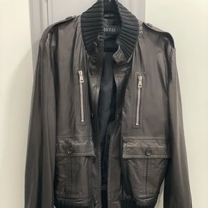 Gucci men’s leather jacket